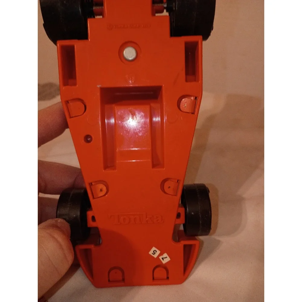 Vintage 1979 Tonka AJ Foyt Jr Indy Race Car 14 Orange Plastic Toy Vehicle